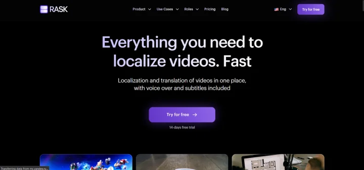 Screenshot of Rask.ai website
