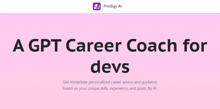 Screenshot of Prodigy AI website