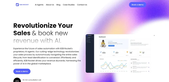 Screenshot of B2b Rocket website