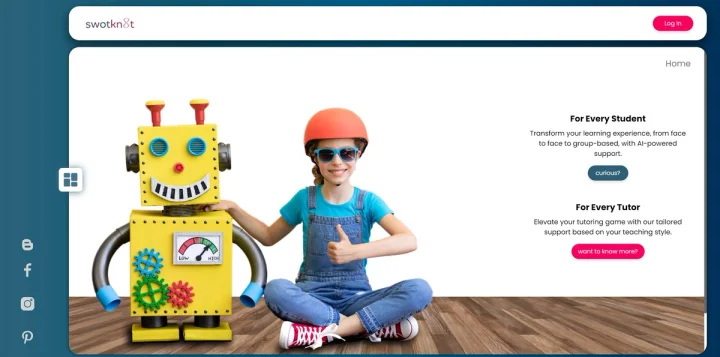 Screenshot of Swotknot website