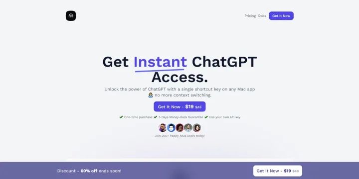 Screenshot of Atua website