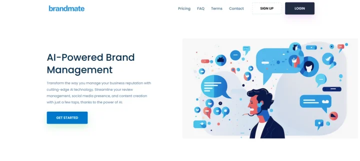 Screenshot of Brandmate AI website