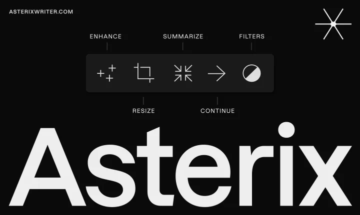 Screenshot of Asterix Writer website