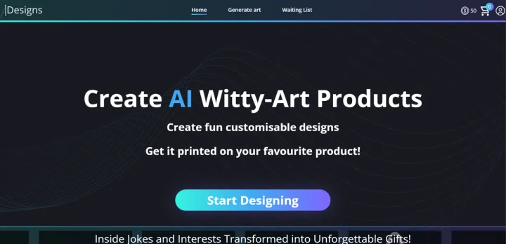 Screenshot of Idesigns website