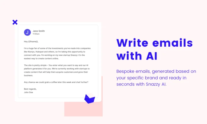 Screenshot of Snazzy AI website