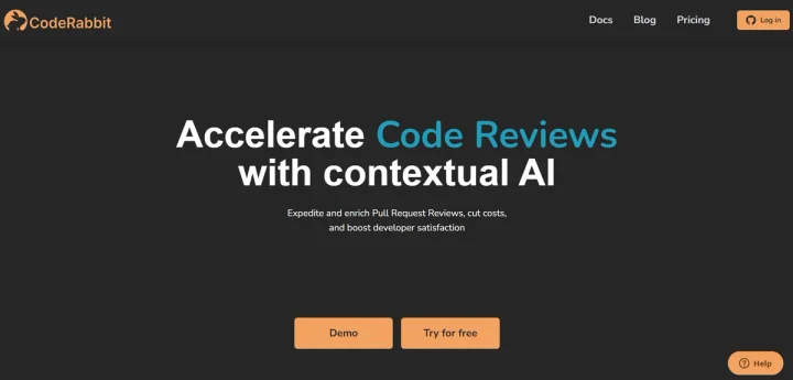 Screenshot of Coderabbit.ai website