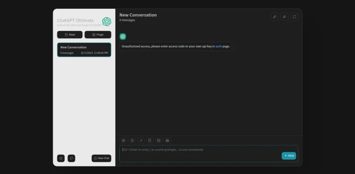 Screenshot of The Ultimate ChatGPT website