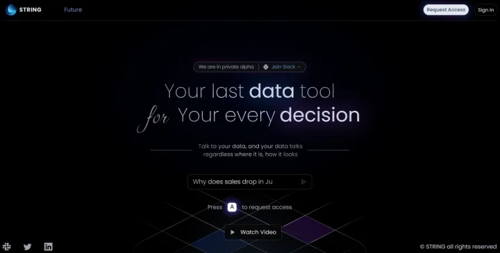 Screenshot of Ask String website