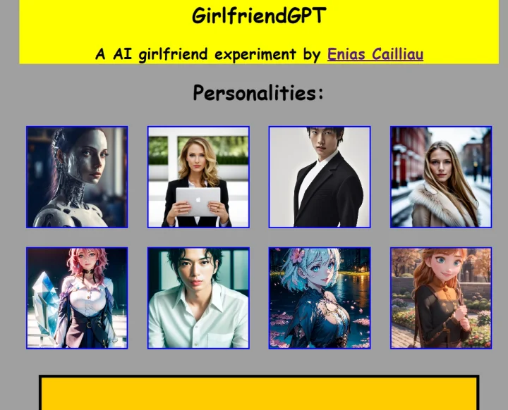 Screenshot of GirlfriendGPT website