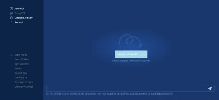 Screenshot of PDF GPT website