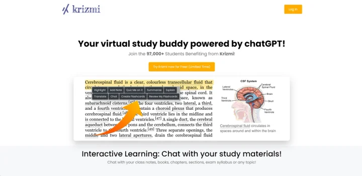 Screenshot of Krizmi website