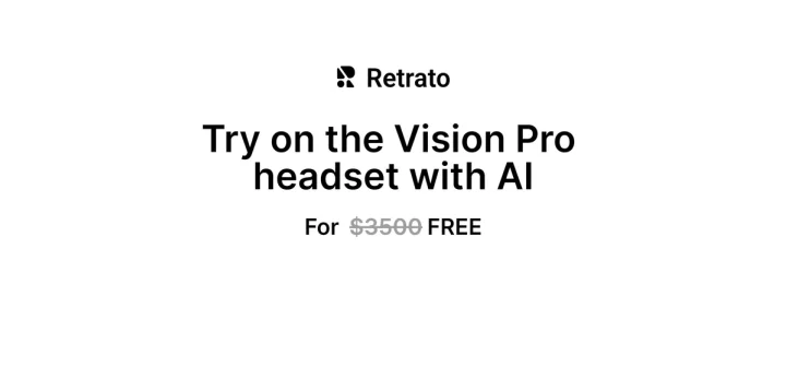 Screenshot of TryVisionProAI website