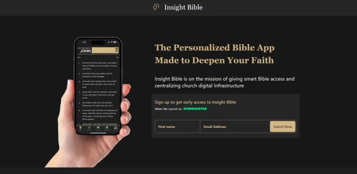 Screenshot of Insight Bible website