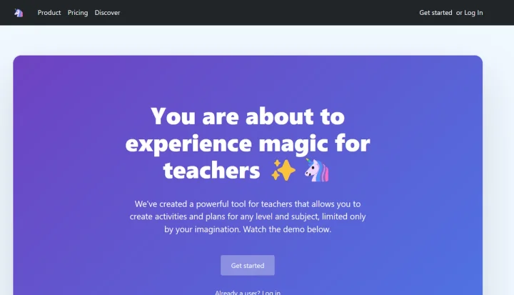 Screenshot of Teacherbot website