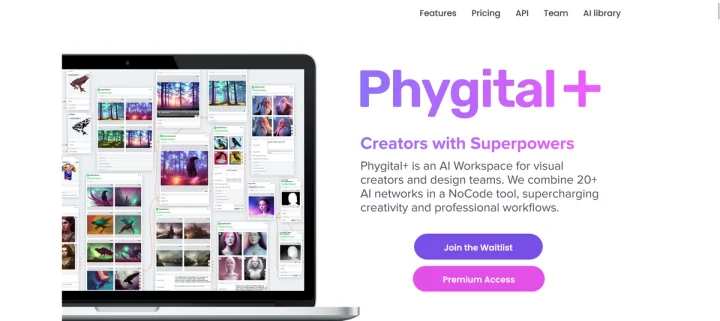 Screenshot of Phygital+ website