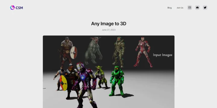 Screenshot of Any Image to 3D website