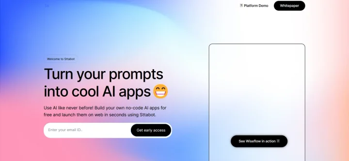 Screenshot of Sttabot website