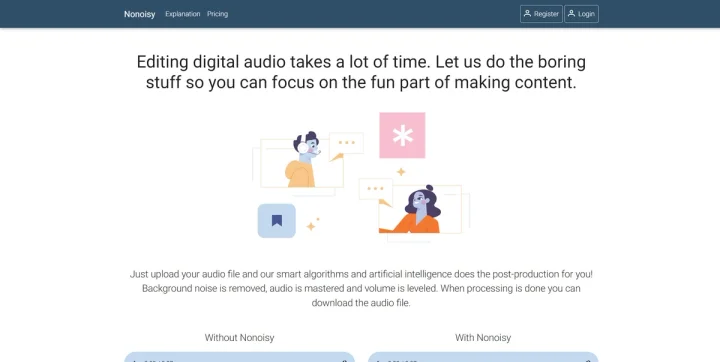 Screenshot of Nonoisy website