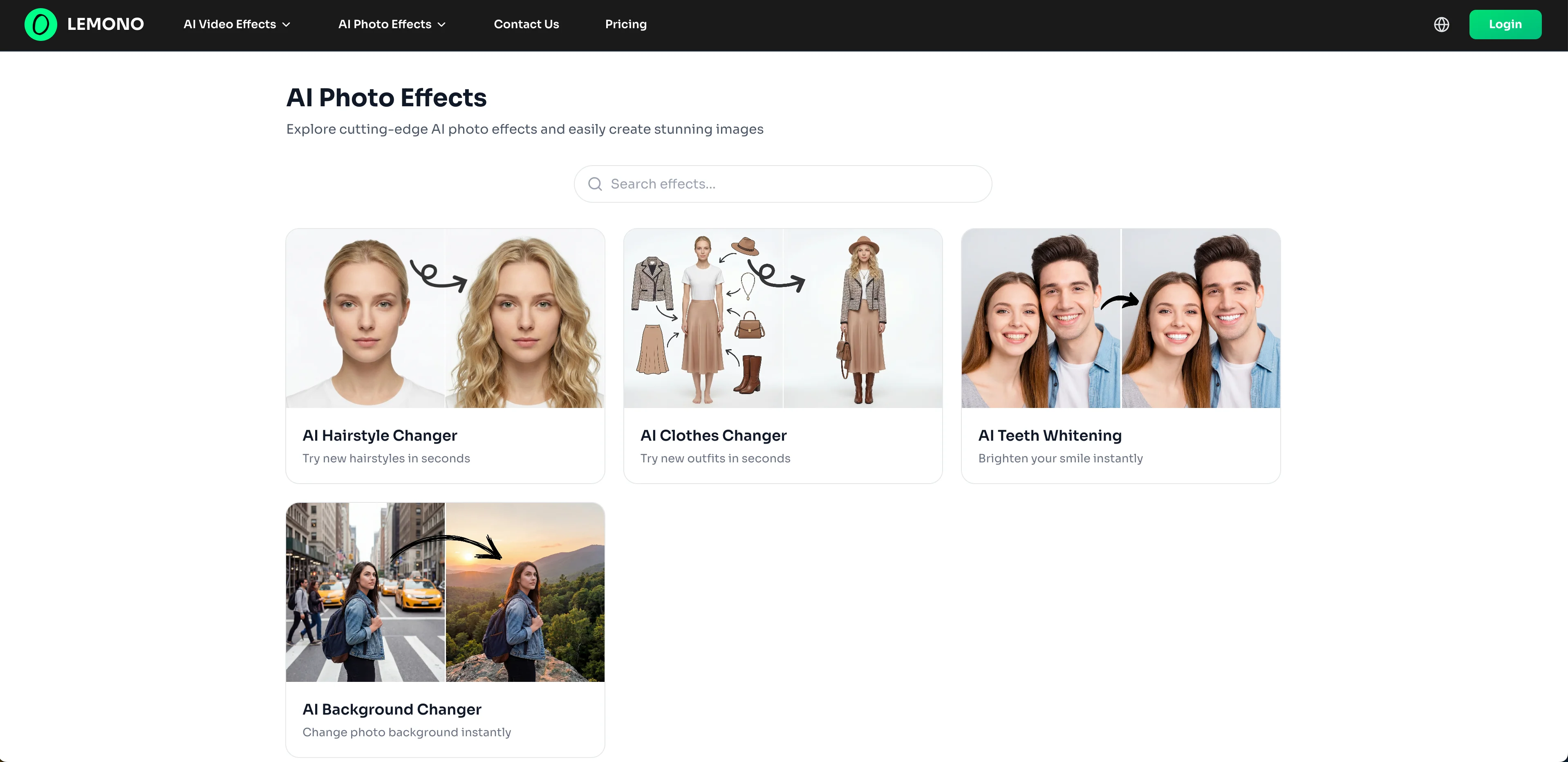 Screenshot of LEMONO AI website