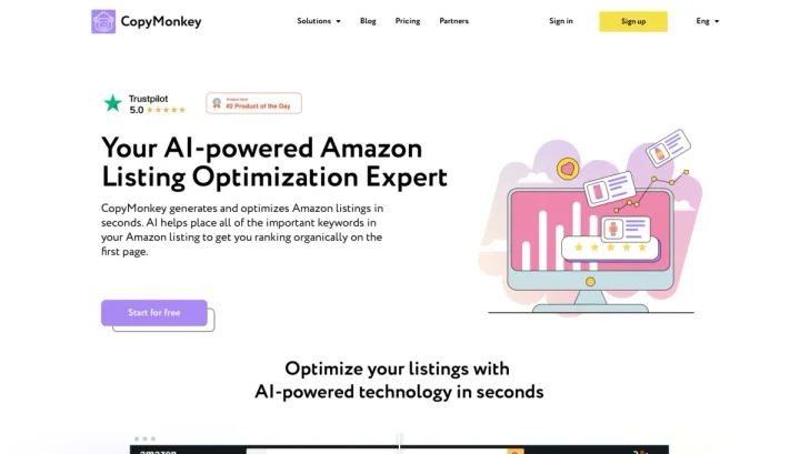 Screenshot of CopyMonkey website