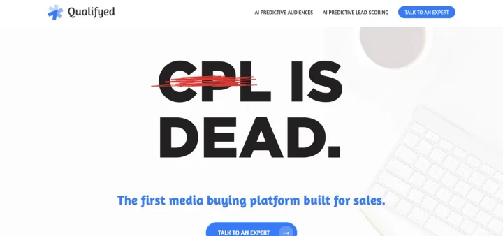 Screenshot of Qualifyed.ai website