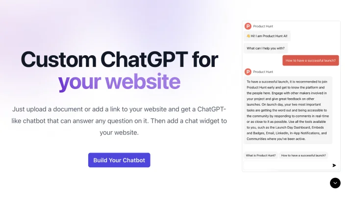Screenshot of Chatbase website