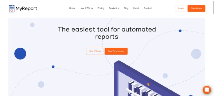 Screenshot of MyReport website