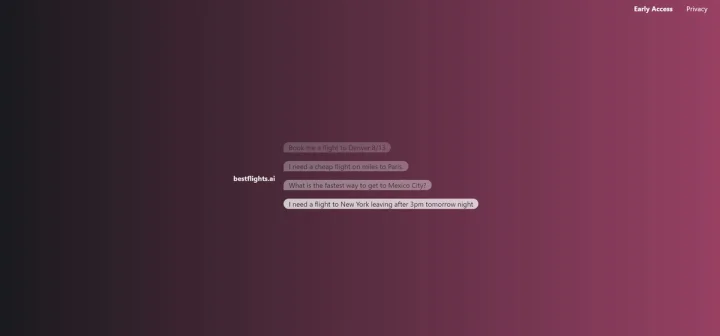 Screenshot of Bestflights website