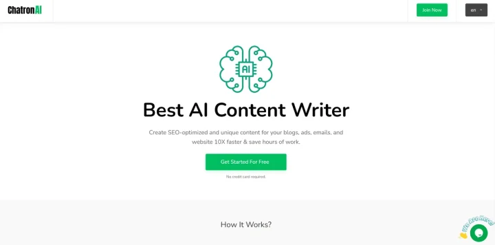 Screenshot of ChatronAI website