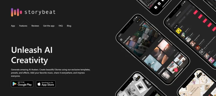 Screenshot of StoryBeat AI website