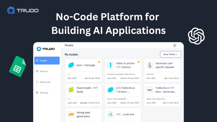 Screenshot of Trudo AI website