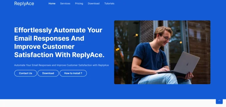 Screenshot of ReplyAce website
