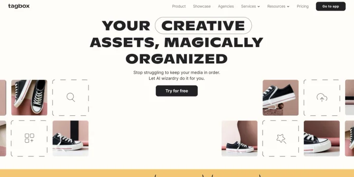 Screenshot of Tagbox website