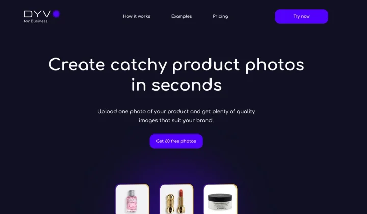 Screenshot of Dyvo website