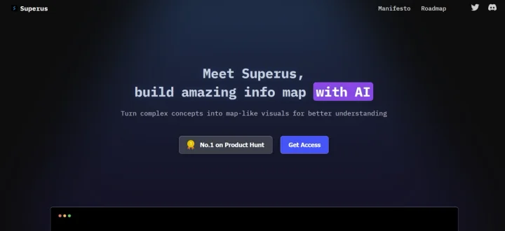Screenshot of Superus website