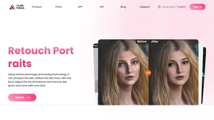 Screenshot of AILab Tools website