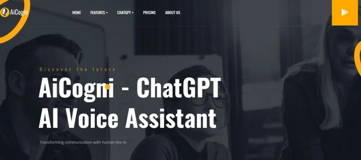Screenshot of AiCogni website