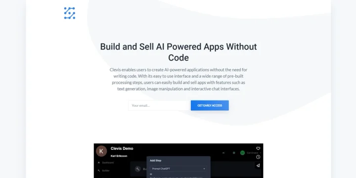 Screenshot of Clevis website