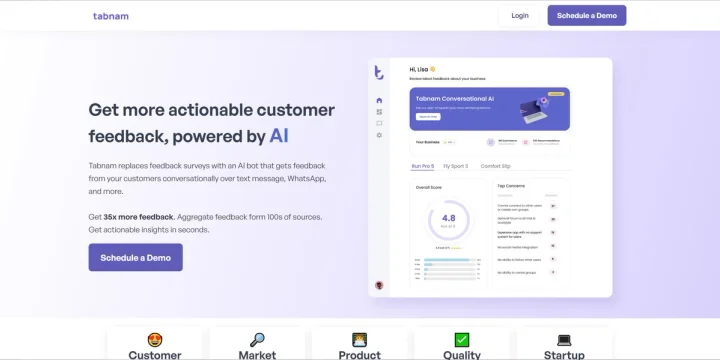 Screenshot of Tabnam website