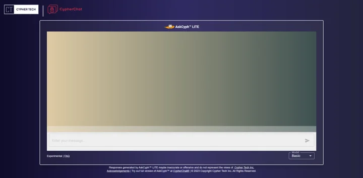 Screenshot of AskCyph website