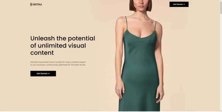 Screenshot of Botika website