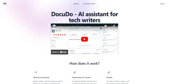 Screenshot of DocuDo website