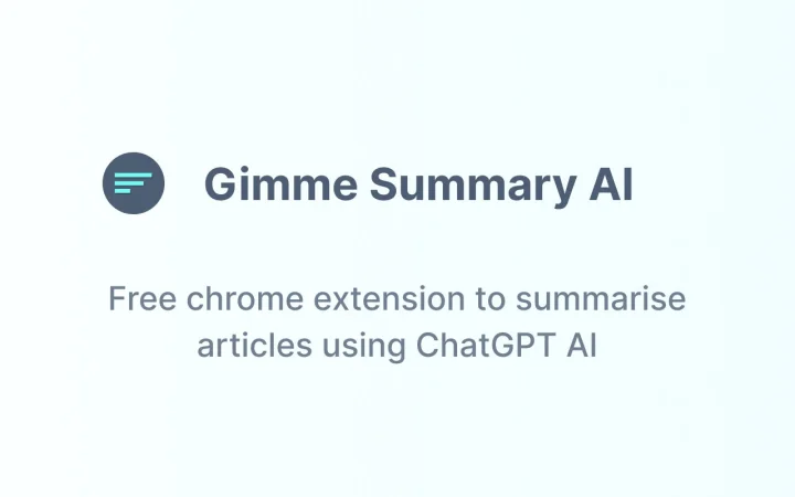 Screenshot of Gimme Summary AI website