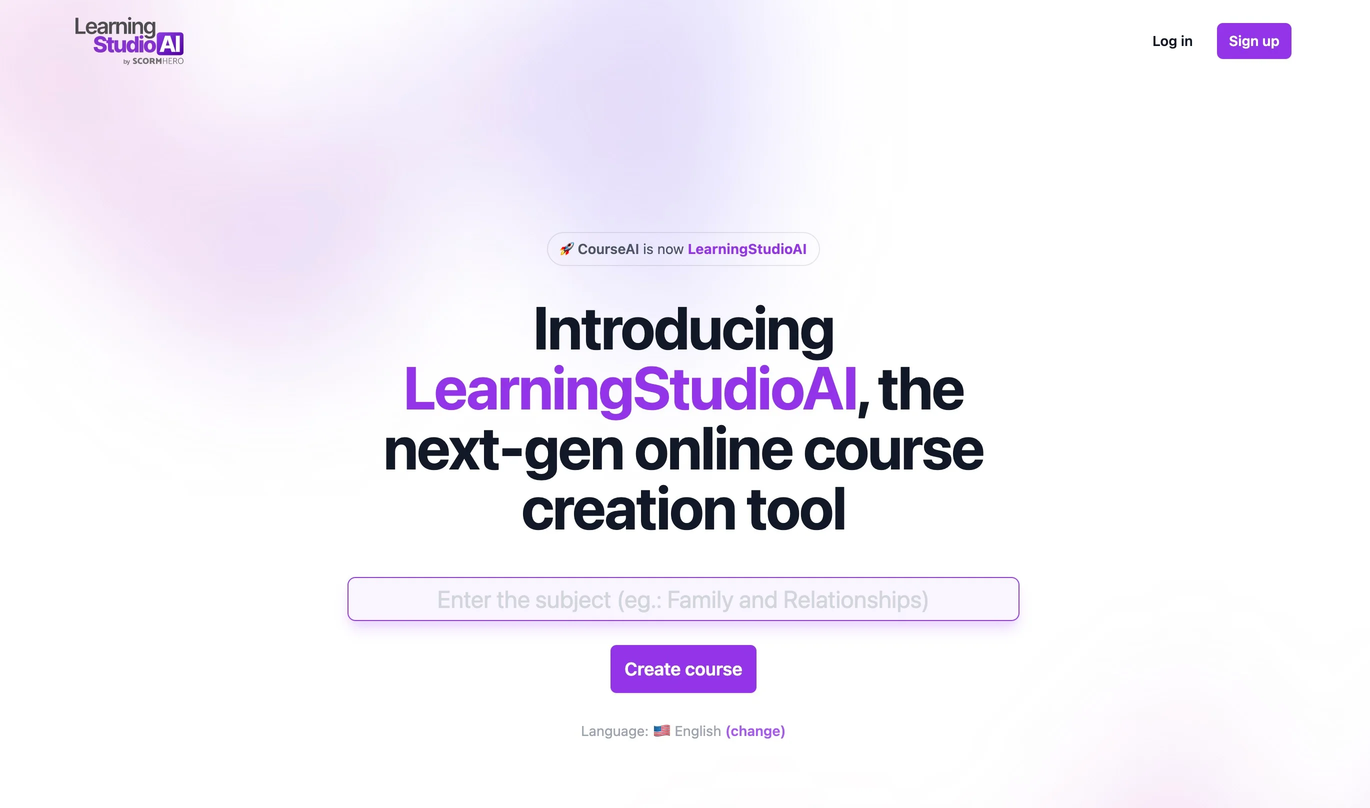 Screenshot of LearningStudioAI website