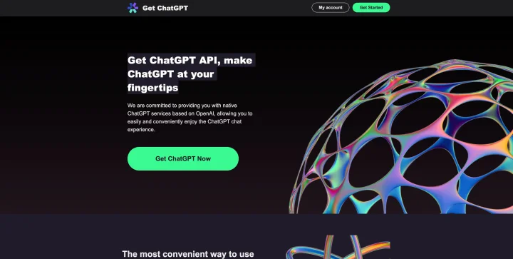 Screenshot of GetChatGPT website