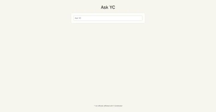 Screenshot of Ask YC website