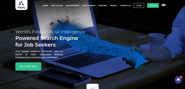 Screenshot of iApply website