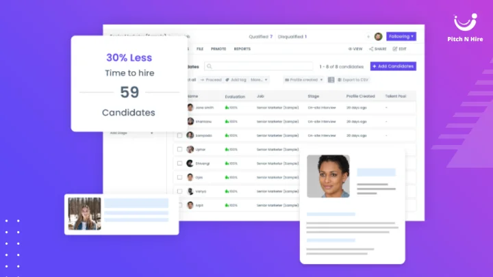 Screenshot of Pitch N Hire website