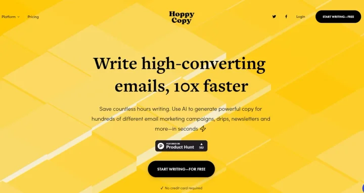 Screenshot of HoppyCopy website
