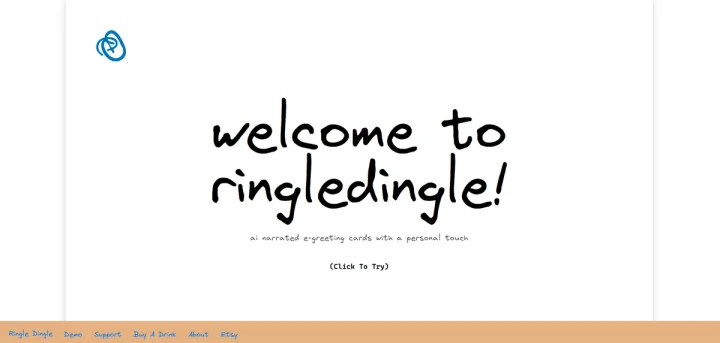 Screenshot of RingleDingle website